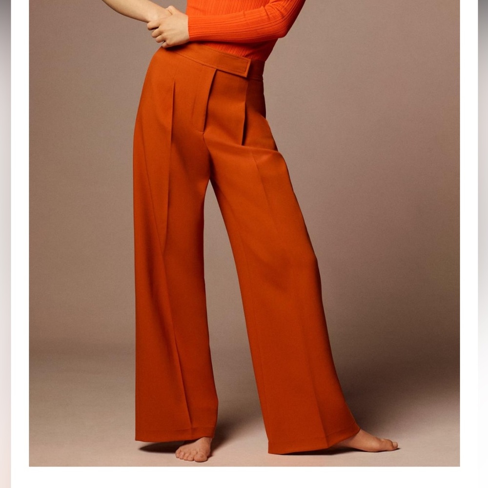 ZARA wide leg pants Orange. Size M